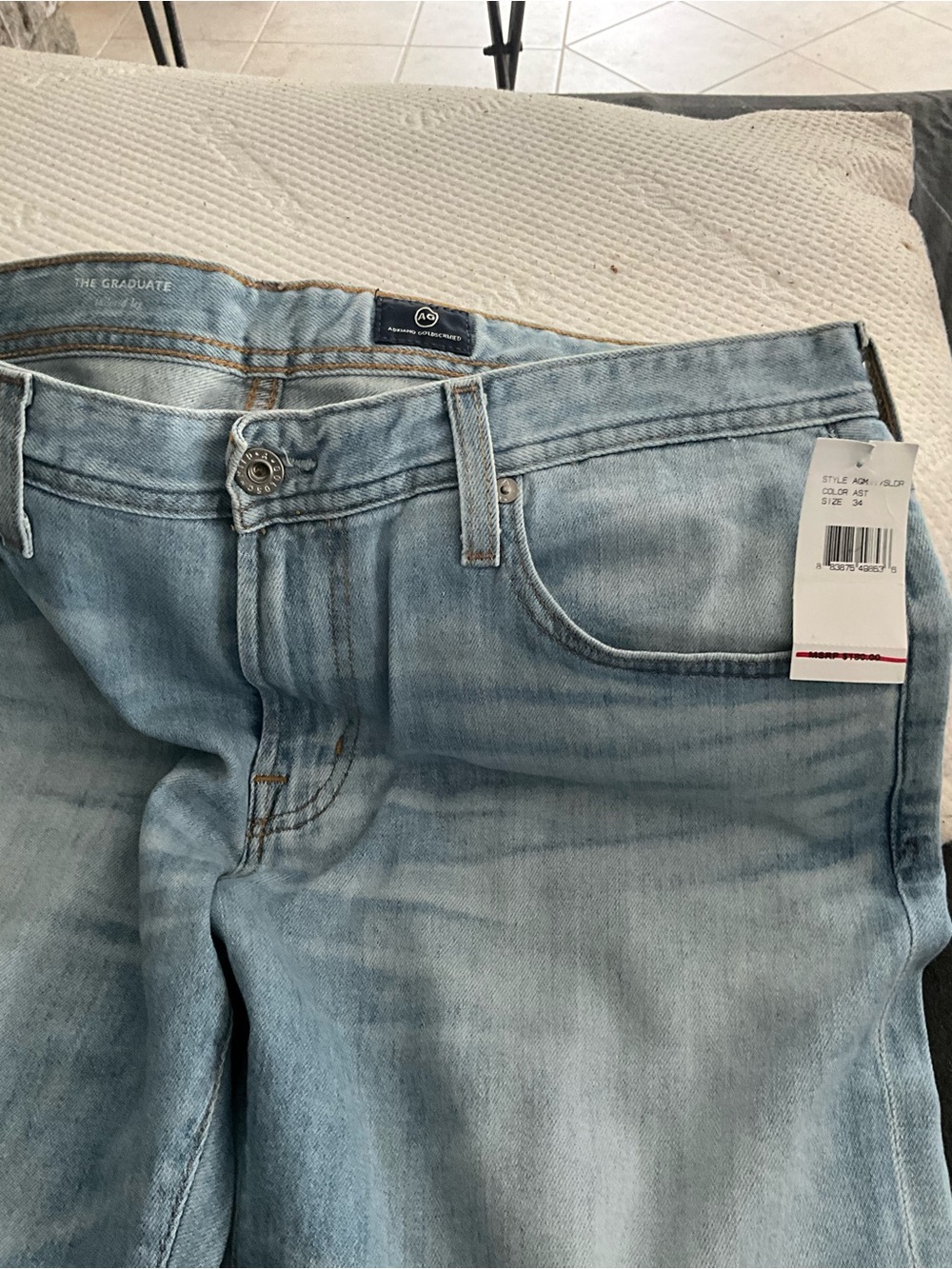 Ag Adriano Goldschmied Light Blue Flare Jeans - Picture 2 of 4